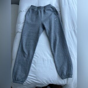 Nike Gray cuffed Sweatpants with Logo